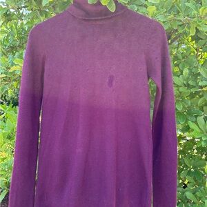 Donna Karan Rich Purple Turtleneck Sweater
